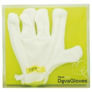 DevaCurl DevaGloves Microfiber Drying Gloves for Curly Hair White Pair New